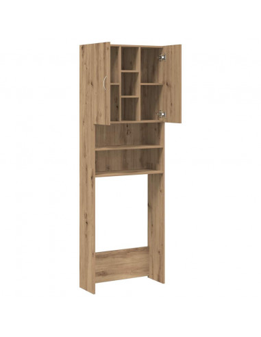 Mobile per Lavatrice Rovere Artigianale 64x25,5x190 cm