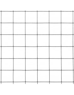 Recinzione in Rete per Pollaio in Acciaio e PVC 25x1 m Grigia