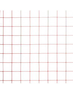 Recinzione in Rete per Pollaio in Acciaio e PVC 25x1 m Rossa