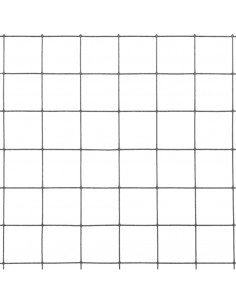 Recinzione in Rete per Pollaio in Acciaio e PVC 25x1,5 m Grigia