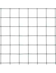 Recinzione in Rete per Pollaio in Acciaio e PVC 25x1,5 m Verde