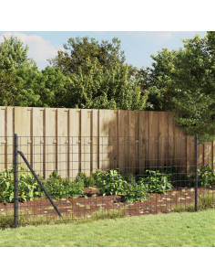 Recinzione Metallica Antracite 0,8x25 m in Acciaio Zincato