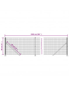 Recinzione Metallica con Flangia Verde 0,8x25 m