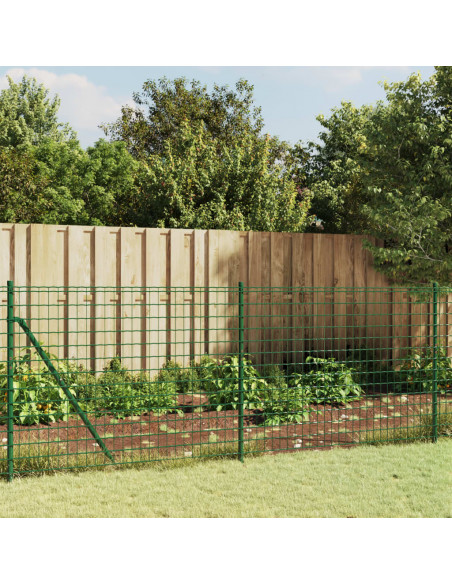 Recinzione Metallica con Picchetti Ancoraggio Verde 0,8x25 m