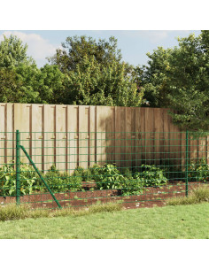 Recinzione Metallica con Picchetti Ancoraggio Verde 1,1x25 m