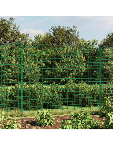 Recinzione Metallica con Picchetti Ancoraggio Verde 1,6x10 m
