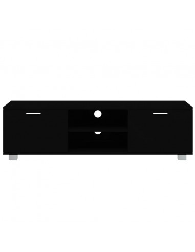 Mobile Porta TV Nero 140x40,5x35 cm in Legno Multistrato