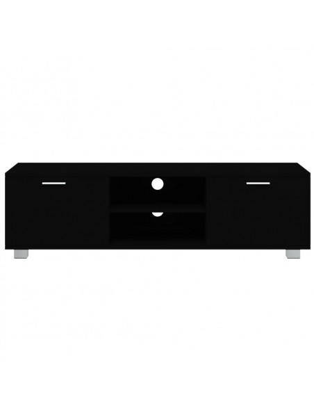 Mobile Porta TV Nero 140x40,5x35 cm in Legno Multistrato
