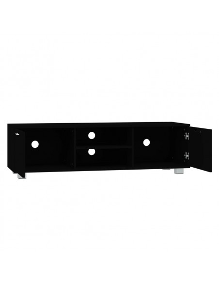 Mobile Porta TV Nero 140x40,5x35 cm in Legno Multistrato