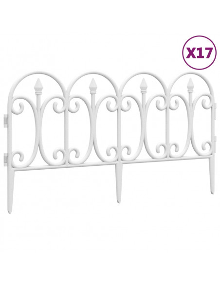 Bordi per Prato 17 pz Bianchi 10 m in PP