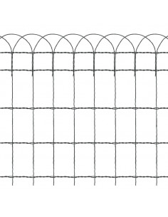 Recinzione per Giardino in Ferro Verniciato a Polvere 10x0,65 m