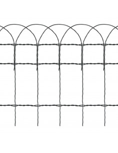Recinzione per Giardino in Ferro Verniciato a Polvere 25x0,4 m