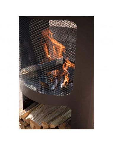 RedFire Braciere Buffalo 44x90cm in Acciaio Opaco Nero