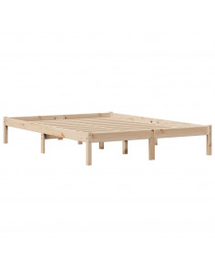 Letto senza Materasso 140x190 cm in Legno Massello di Pino 2