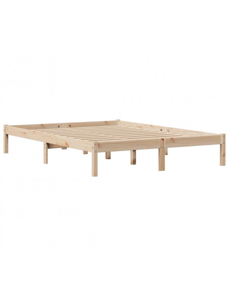 Letto senza Materasso 140x190 cm in Legno Massello di Pino