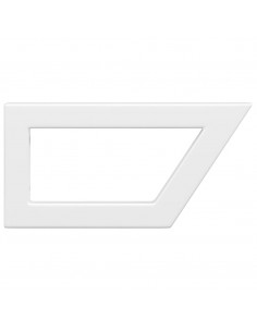 Reggimensole per Lavabo 2 pz Bianche Trapezio in Acciaio