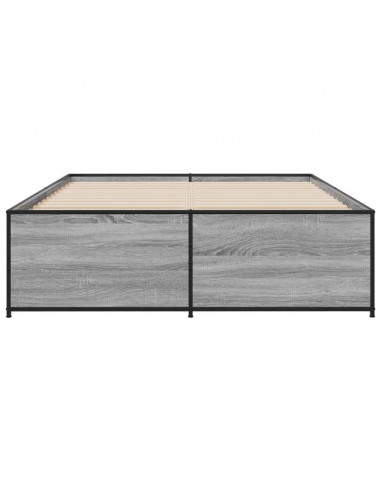 Giroletto Grigio Sonoma 135x190 cm in Legno Multistrato Metallo