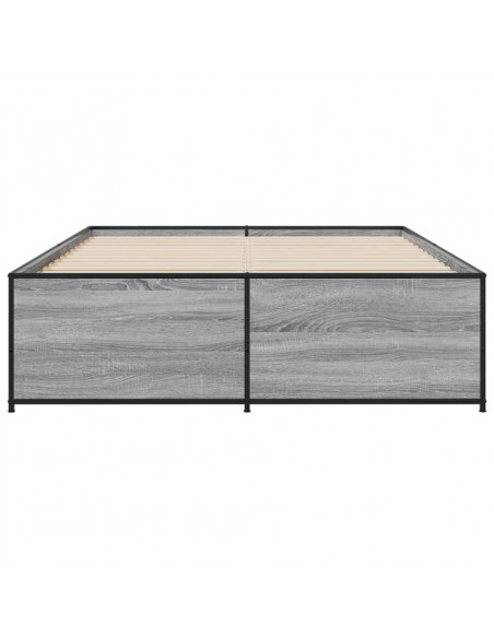 Giroletto Grigio Sonoma 135x190 cm in Legno Multistrato Metallo