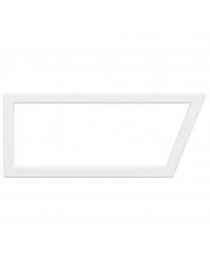 Reggimensole per Lavabo 2 pz Bianche Trapezio in Acciaio