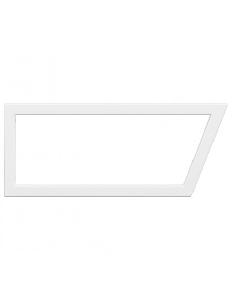 Reggimensole per Lavabo 2 pz Bianche Trapezio in Acciaio