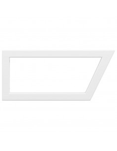 Reggimensole per Lavabo 2 pz Bianche Trapezio in Acciaio