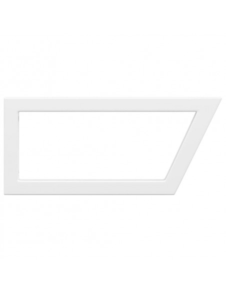 Reggimensole per Lavabo 2 pz Bianche Trapezio in Acciaio