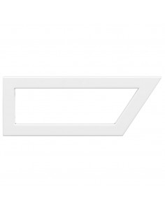 Reggimensole per Lavabo 2 pz Bianche Trapezio in Acciaio