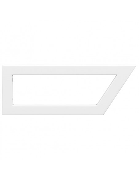 Reggimensole per Lavabo 2 pz Bianche Trapezio in Acciaio