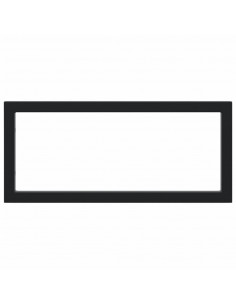 Reggimensole per Lavabo 2 pz Nere Rettangolari in Acciaio