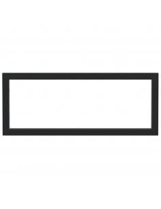 Reggimensole per Lavabo 2 pz Nere Rettangolari in Acciaio