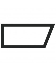 Reggimensole per Lavabo 2 pz Nere Trapezio in Acciaio