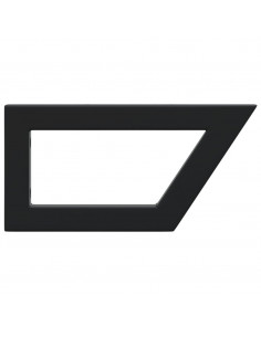 Reggimensole per Lavabo 2 pz Nere Trapezio in Acciaio