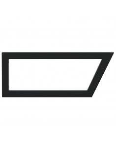 Reggimensole per Lavabo 2 pz Nere Trapezio in Acciaio