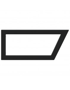 Reggimensole per Lavabo 2 pz Nere Trapezio in Acciaio