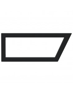 Reggimensole per Lavabo 2 pz Nere Trapezio in Acciaio