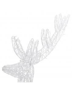 Renna di Natale XXL in Acrilico 250 LED 180 cm Bianco Caldo