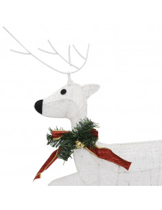 Renne di Natale 2 pz Bianco 40 LED