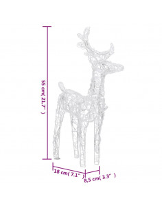Renne di Natale 4 pz Multicolore 160 LED in Acrilico
