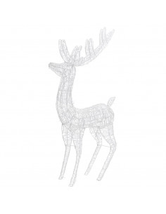 Renne di Natale XXL in Acrilico 250 LED 180cm Bianco Freddo