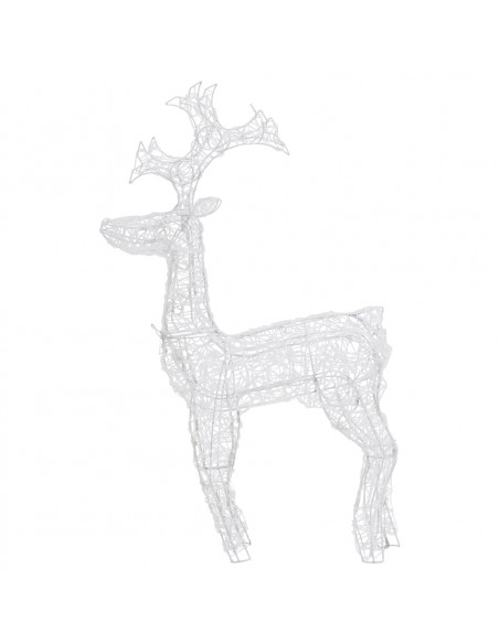 Renne e Slitta Decorazione Natale 90 LED 60x16x100 cm Acrilico