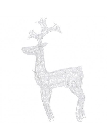 Renne e Slitta Decorazione Natale 90 LED 60x16x100 cm Acrilico