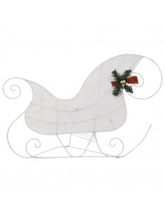 Renne e Slitta di Natale Decorazione Esterni 60 LED Bianco