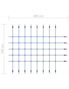 Rete da Arrampicata 200x150 cm Blu