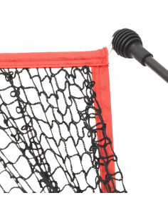 Rete da Golf Nera e Rossa 305x91x213 cm in Poliestere