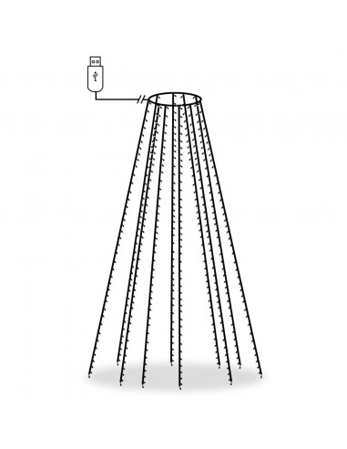 Rete di Luci per Albero di Natale con 500 LED 500 cm