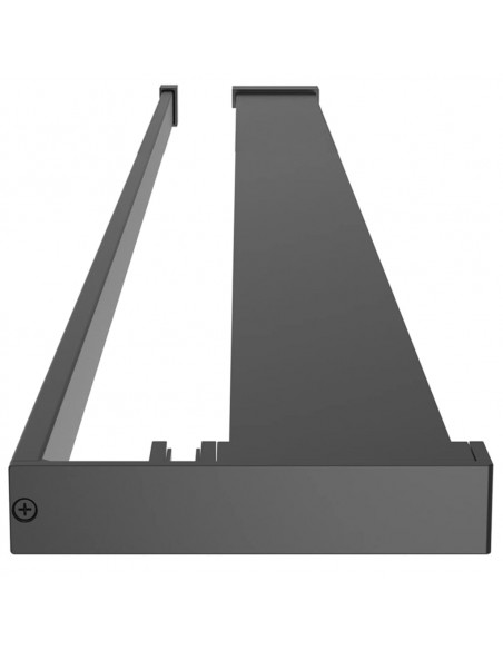 Mensola Doccia a Parete per Doccia Walk-in Nera 118cm Alluminio