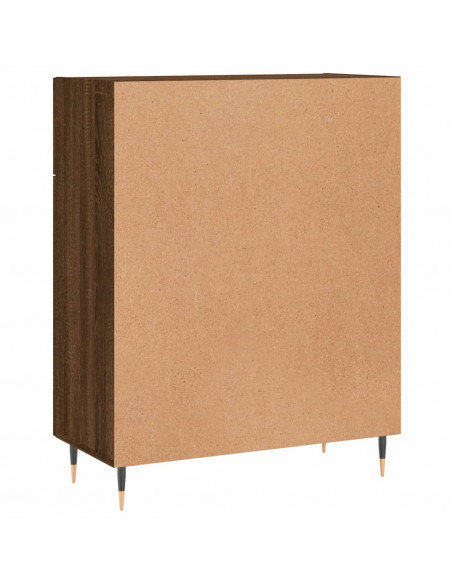 Credenza Rovere Marrone 69,5x34x90 cm in Legno Multistrato