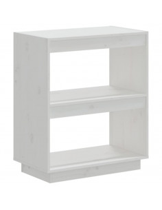 Libreria Bianca 60x35x71 cm in Legno Massello di Pino 2