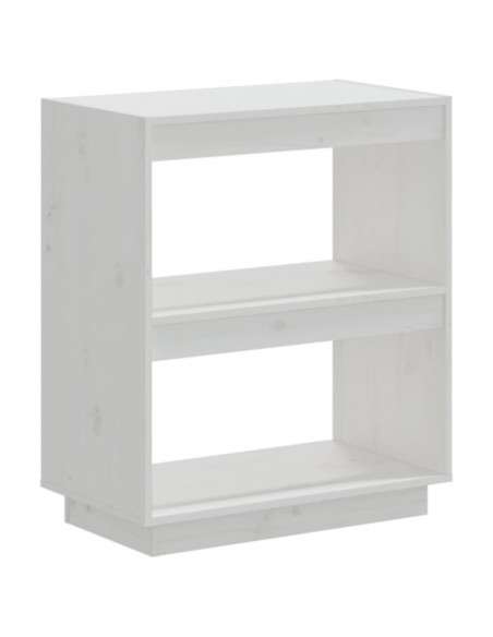 Libreria Bianca 60x35x71 cm in Legno Massello di Pino