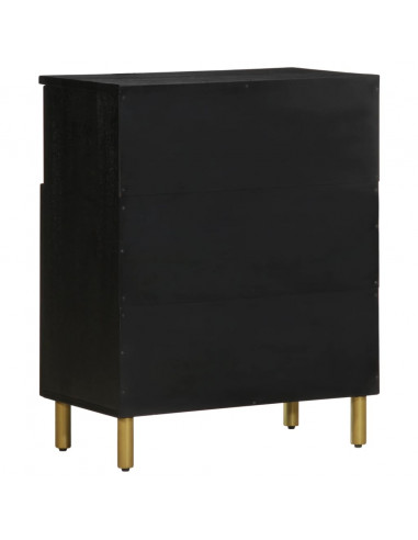Credenza Nera 60x33x75 cm in Legno Multistrato